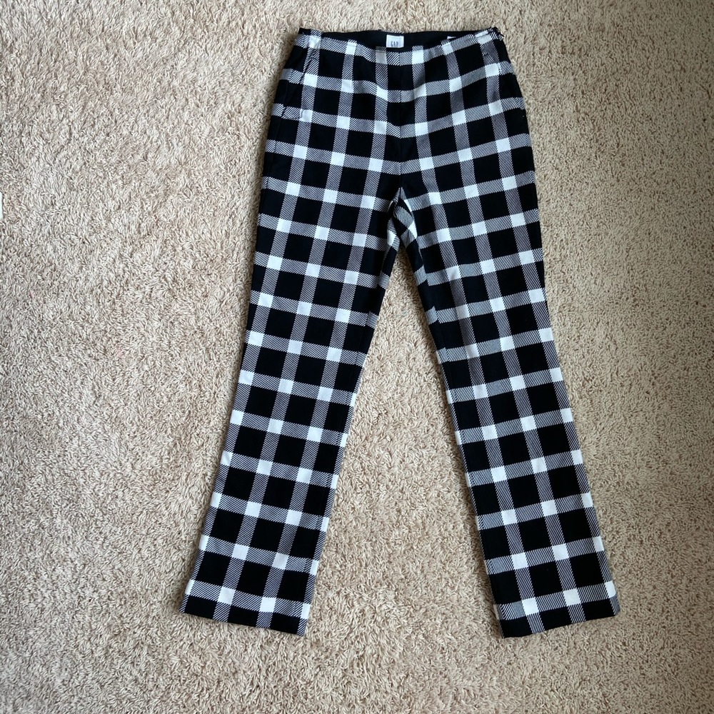Gap Plaid High Waisted Plaid Pants